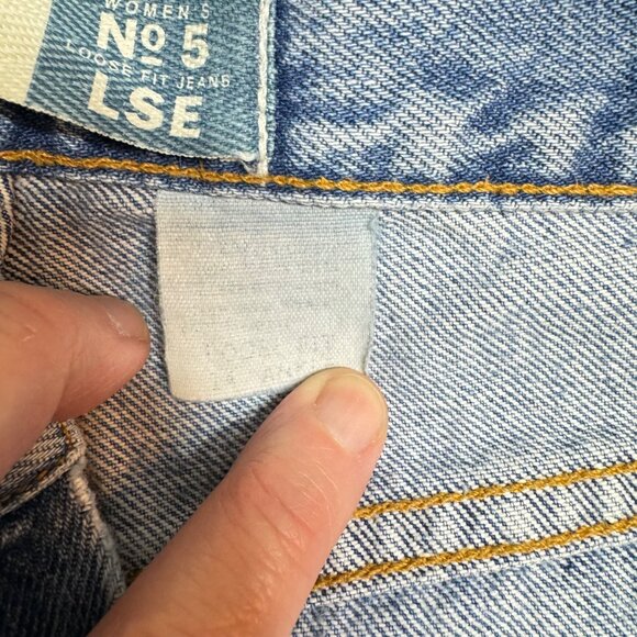 Gap Blue Jeans Womens No. 5 Loose Fit Ankle 100% Cotton Denim Size 14 - Picture 6 of 6